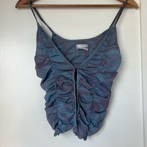 Urban Outfitters Blue/Purple Clasp Front Top Size M